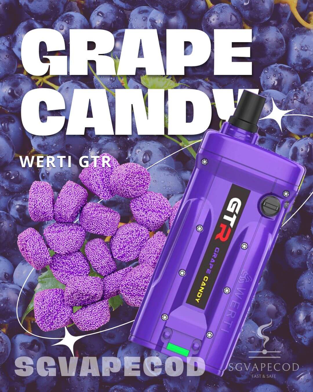 Werti-GTR-10000-Grape-Candy-(SG VAPE COD)
