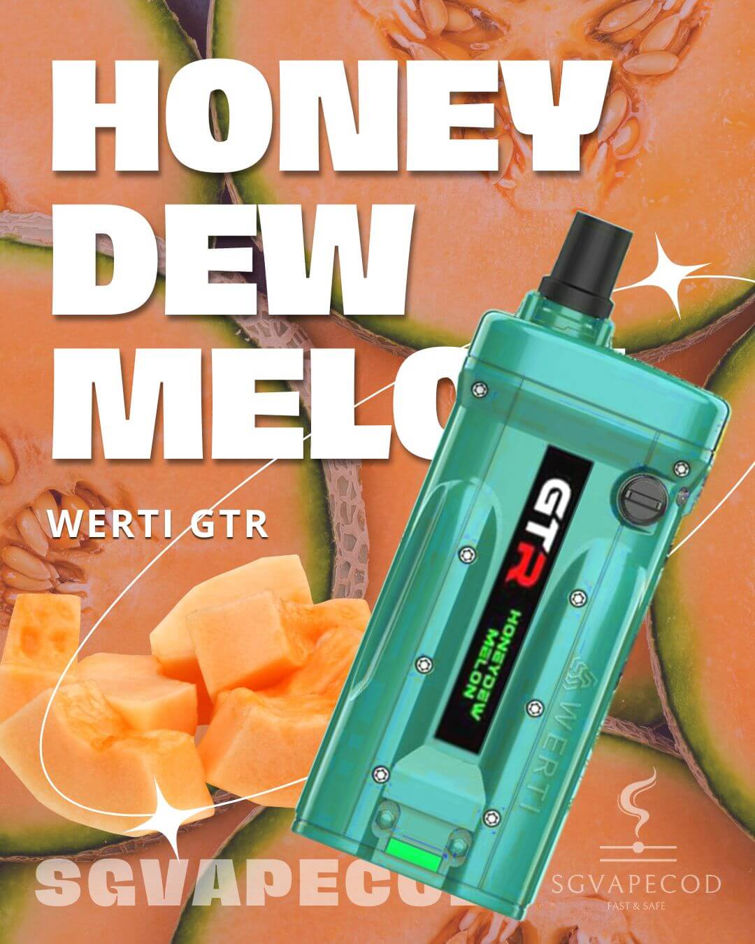 Werti-GTR-10000-Honeydew-Melon-(SG VAPE COD)