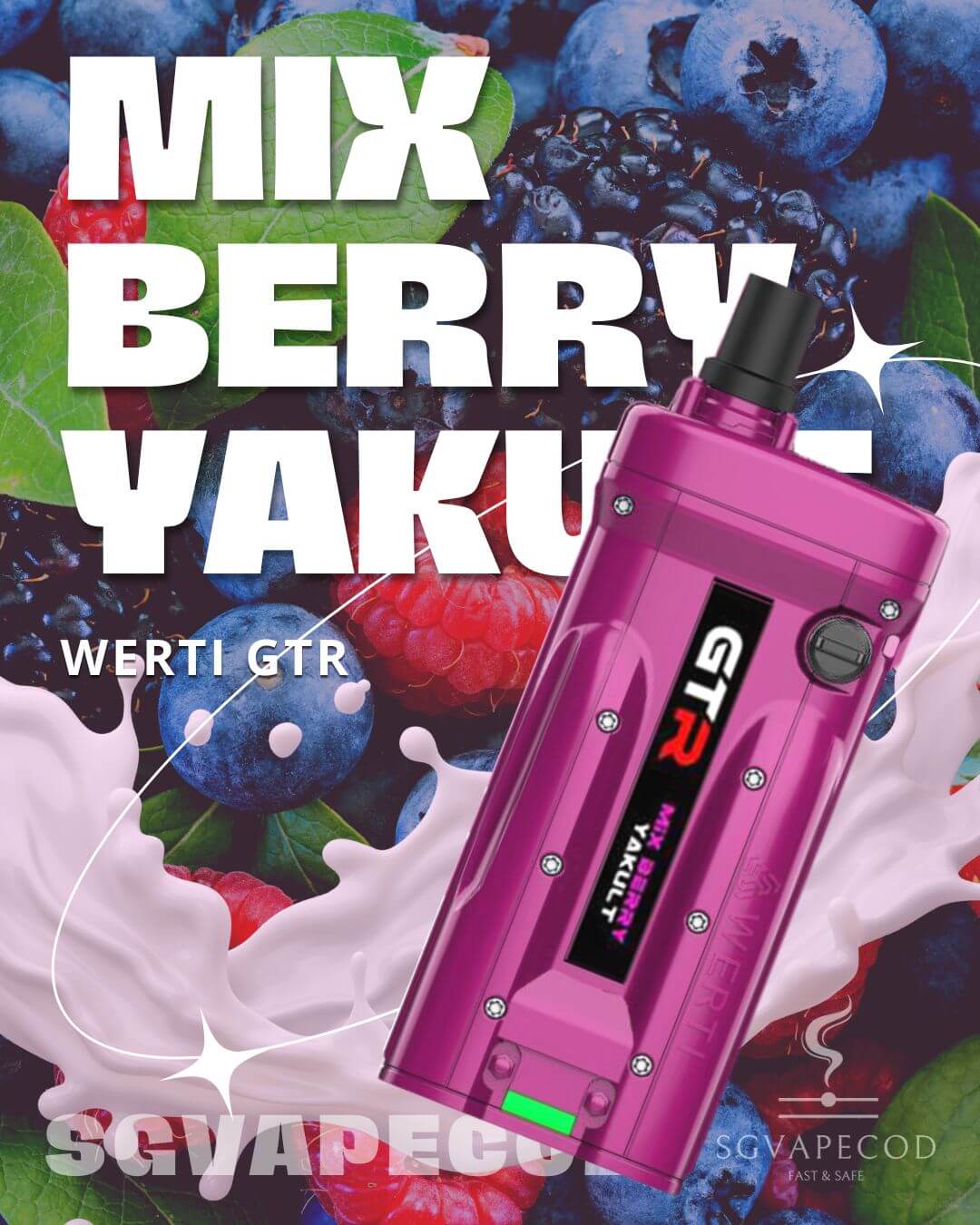 Werti-GTR-10000-Mix-Berry-Yakult-(SG VAPE COD)