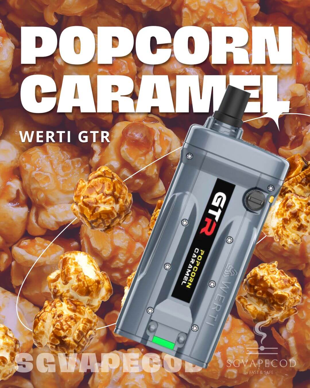Werti-GTR-10000-Popcorn-Caramel-(SG VAPE COD)