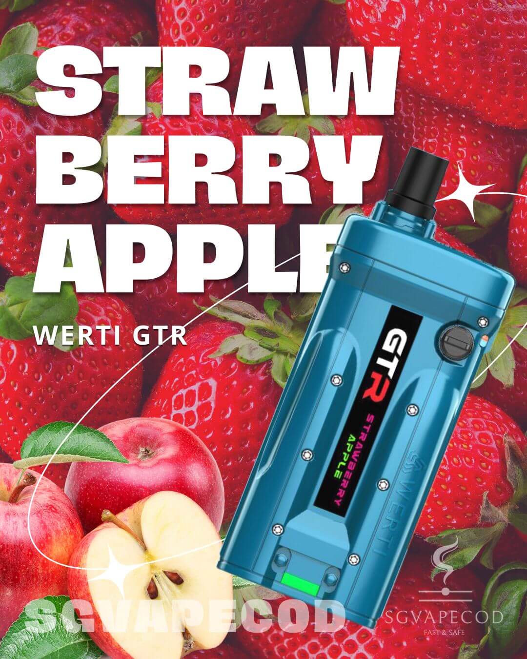 Werti-GTR-10000-Strawberry-Apple-(SG VAPE COD)