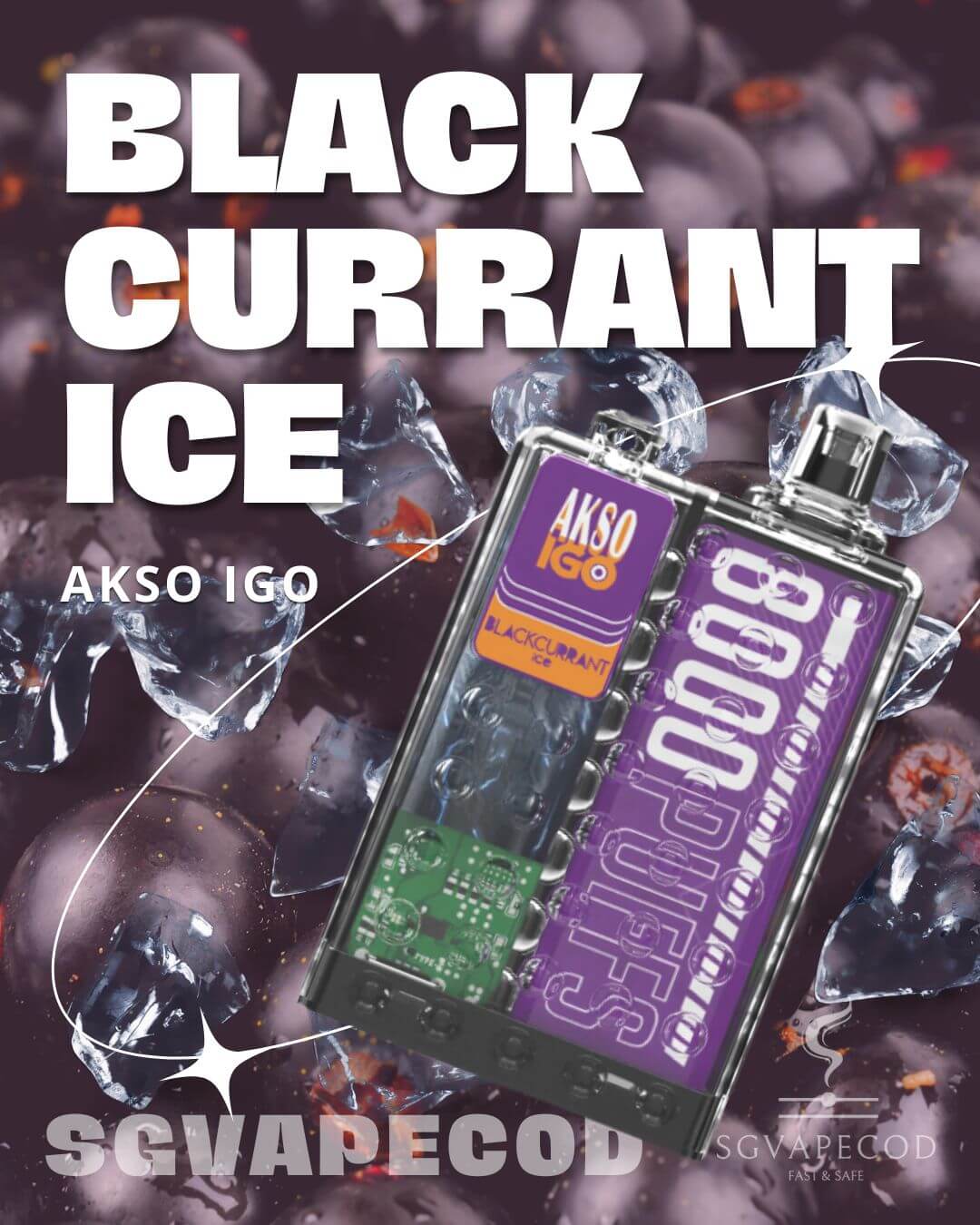 Akso IGO 8000-Blackcurrant Ice