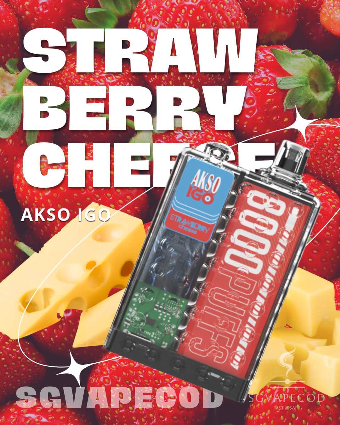 Akso IGO 8000-Strawberry Cheese