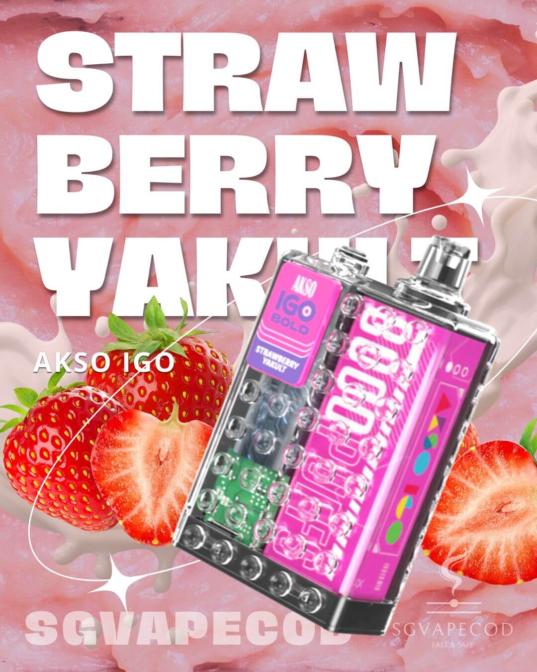 Akso IGO 8000-Strawberry Yakult