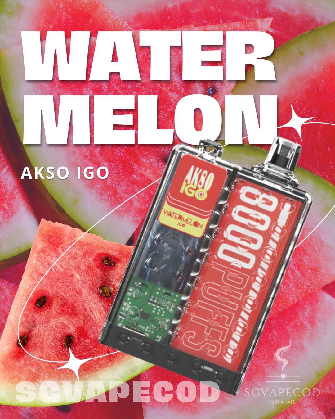 Akso IGO 8000-Watermelon